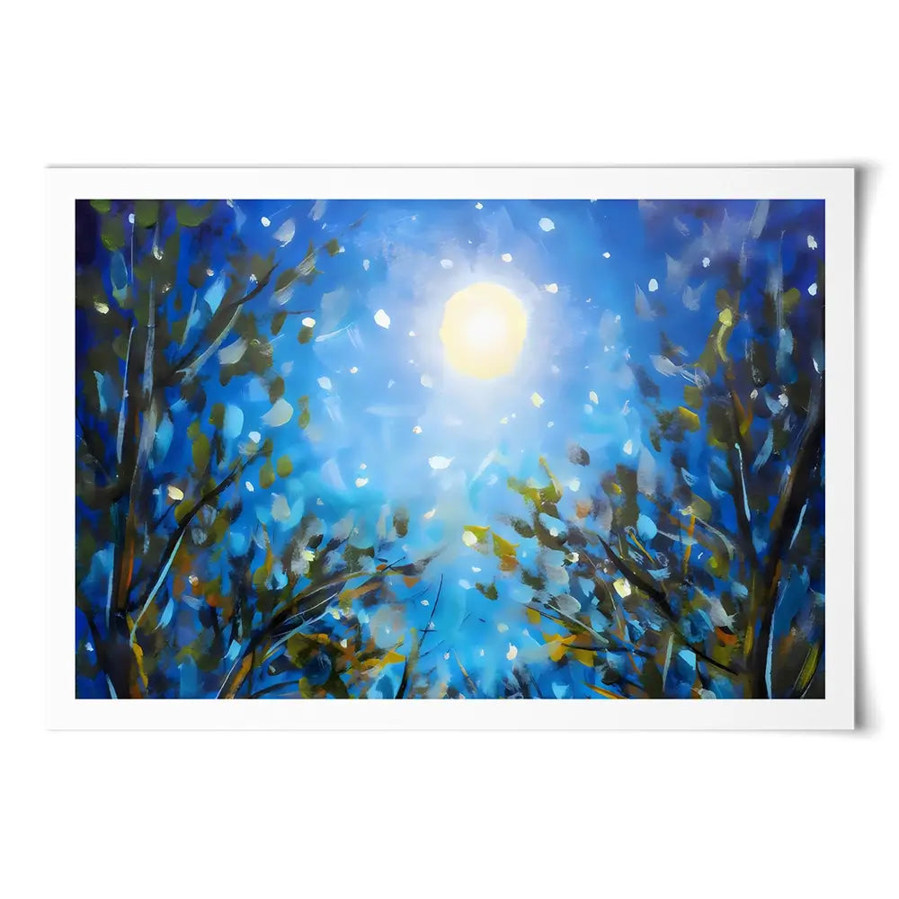 Majestic Wildflowers At Night Art Print Majestic Wildflowers At Night Art Print wall art product Valery Rykabow - Independent