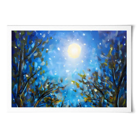 Majestic Wildflowers At Night Art Print Majestic Wildflowers At Night Art Print wall art product Valery Rykabow - Independent