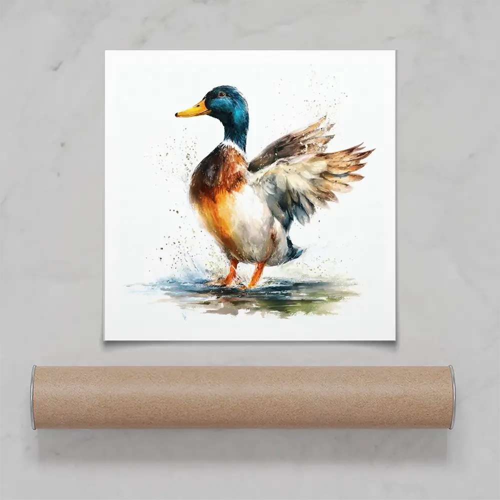 Mallard Flight Square Art Print Mallard Flight Square Art Print wall art product LSR Design Studio - Independent