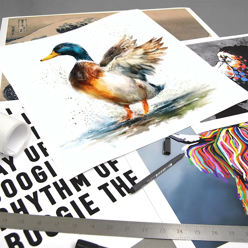 Mallard Flight Square Art Print Mallard Flight Square Art Print wall art product LSR Design Studio - Independent