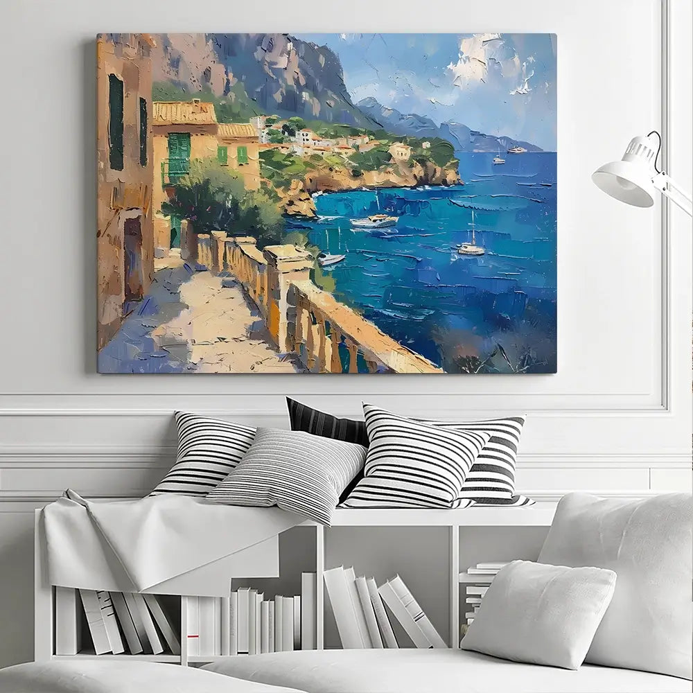 Mallorca Balcony View Canvas Print Mallorca Balcony View Canvas Print wall art product Elena Avanesova