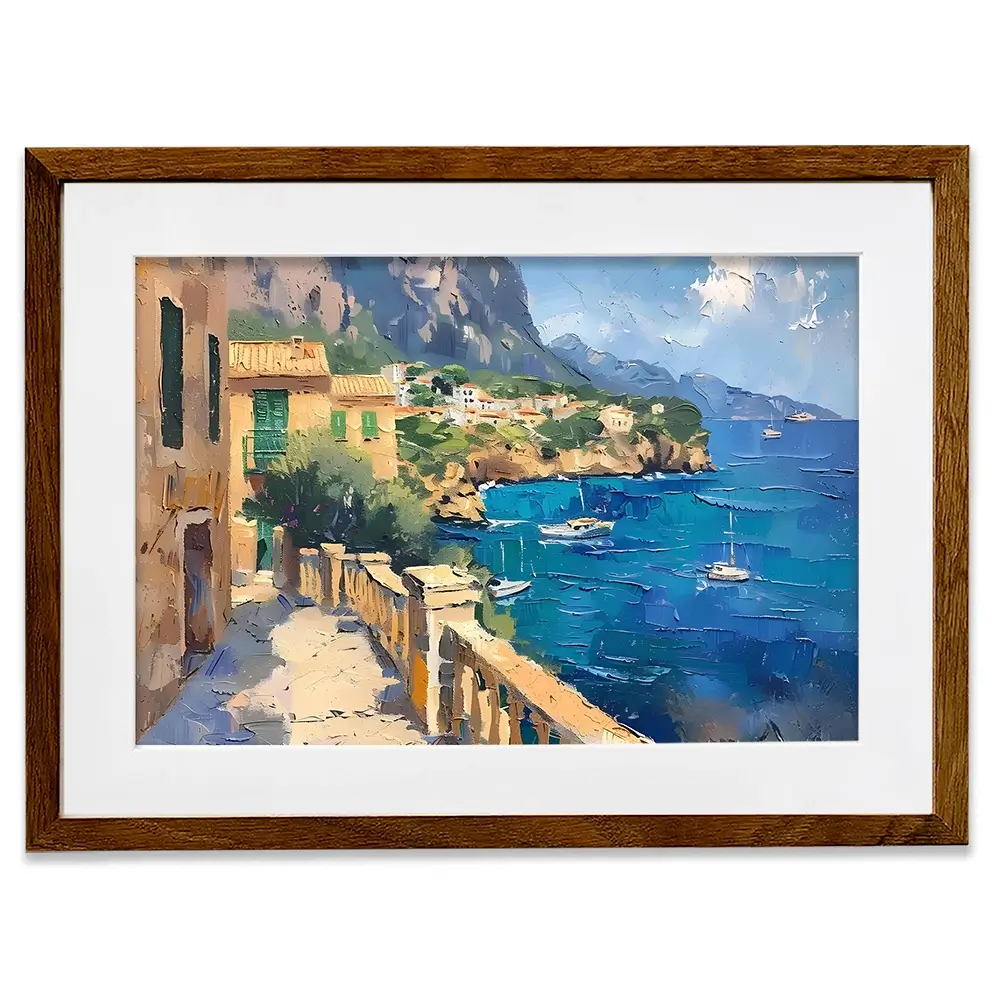 Mallorca Balcony View Framed Art Print Mallorca Balcony View Framed Art Print wall art product Elena Avanesova