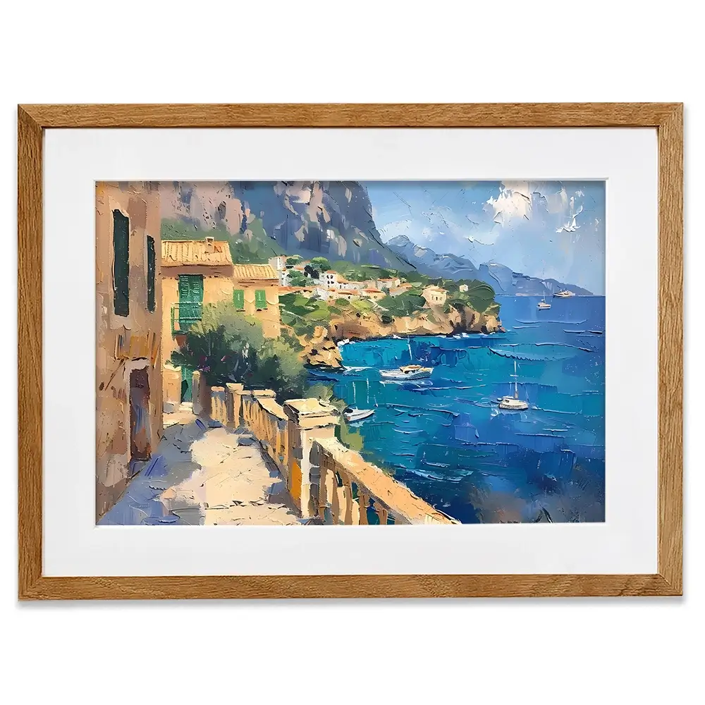 Mallorca Balcony View Framed Art Print Mallorca Balcony View Framed Art Print wall art product Elena Avanesova