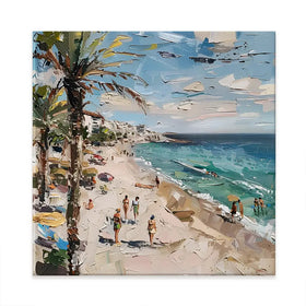 Mallorca Beach Day Square Canvas Print Mallorca Beach Day Square Canvas Print wall art product Elena Avanesova