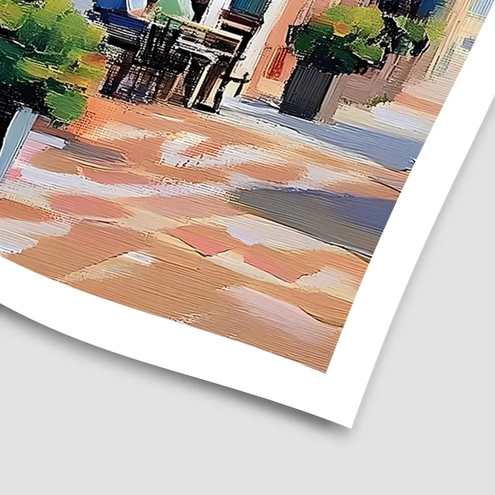 Mallorca Cafe Square Art Print Mallorca Cafe Square Art Print wall art product Elena Avanesova