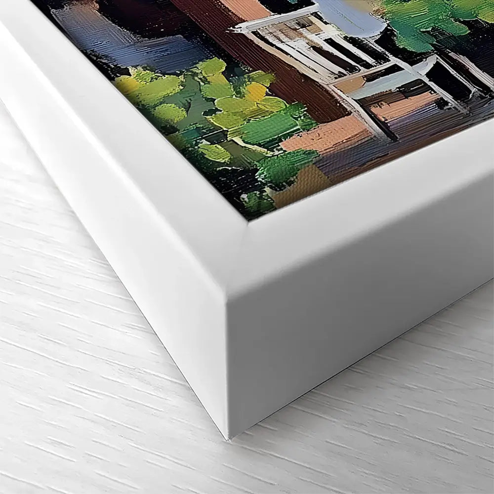 Mallorca Cafe Square Canvas Print Mallorca Cafe Square Canvas Print wall art product Elena Avanesova