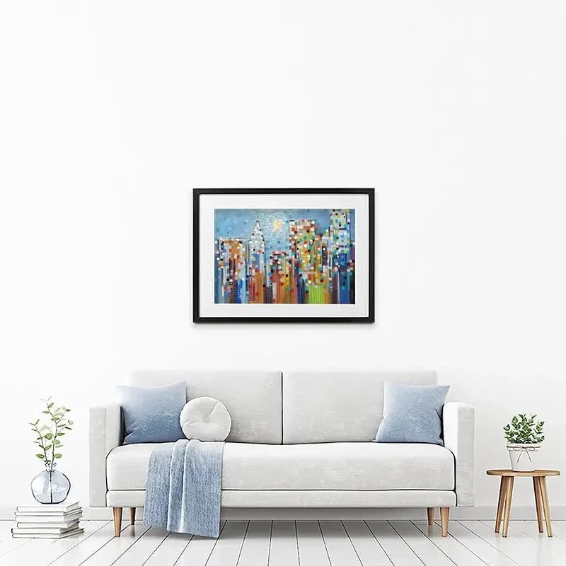 Manhattan Skyline Framed Art Print Manhattan Skyline Framed Art Print wall art product Ekaterina Ermilkina