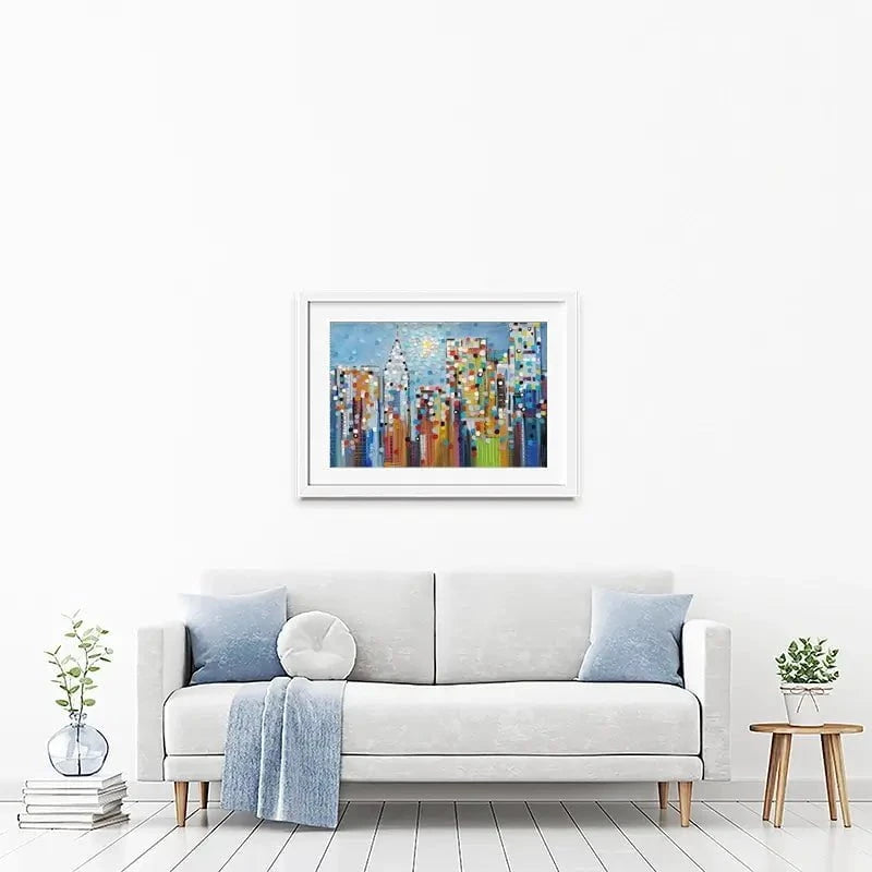 Manhattan Skyline Framed Art Print Manhattan Skyline Framed Art Print wall art product Ekaterina Ermilkina