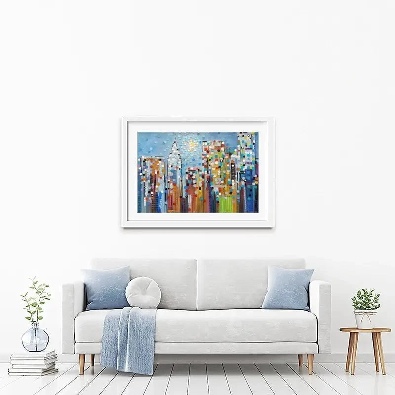 Manhattan Skyline Framed Art Print Manhattan Skyline Framed Art Print wall art product Ekaterina Ermilkina