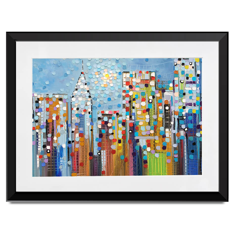 Manhattan Skyline Framed Art Print Manhattan Skyline Framed Art Print wall art product Ekaterina Ermilkina