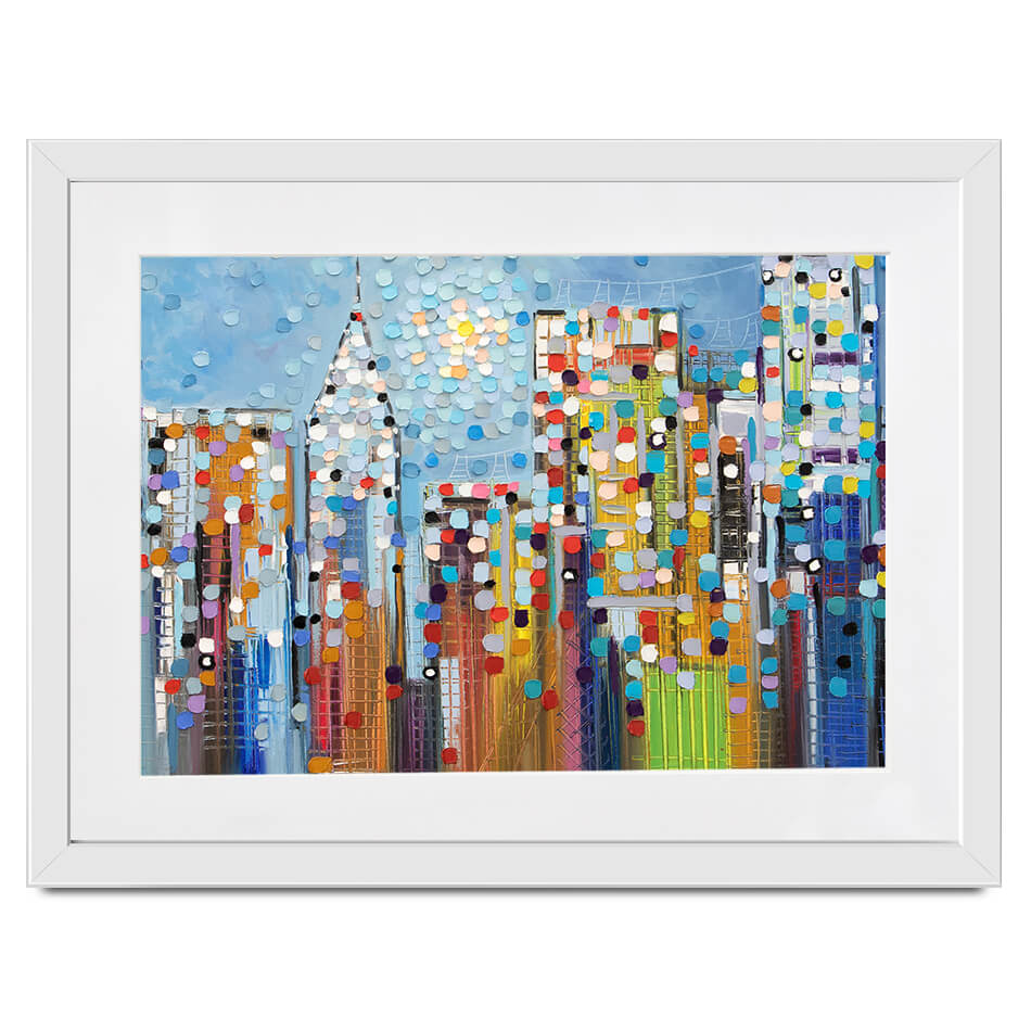Manhattan Skyline Framed Art Print Manhattan Skyline Framed Art Print wall art product Ekaterina Ermilkina