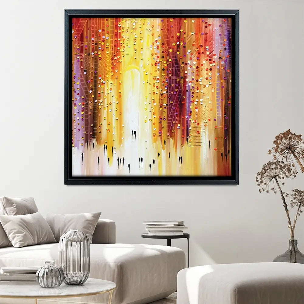 Manhattanhenge Square Canvas Print Manhattanhenge Square Canvas Print wall art product Art Print Shop