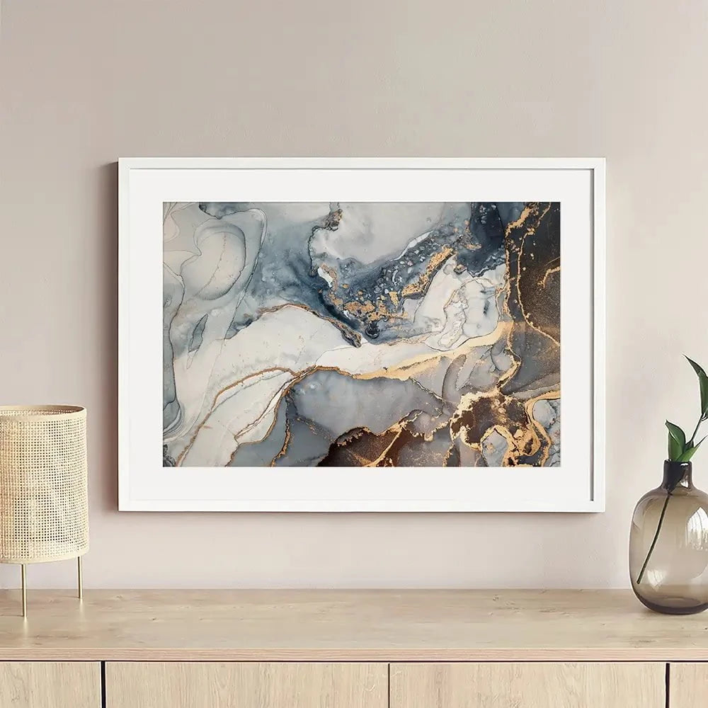Marbled Framed Art Print Marbled Framed Art Print wall art product coldsun777 / Shutterstock