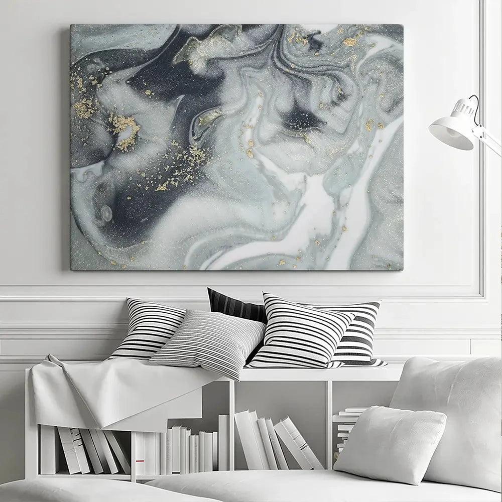 Marbled Grey Hues Canvas Print Marbled Grey Hues Canvas Print wall art product CARACOLLA / Shutterstock