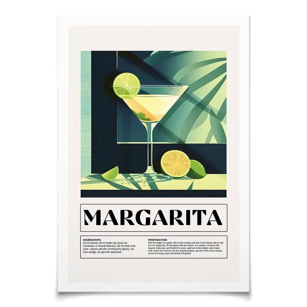 Margarita Recipe Art Print Margarita Recipe Art Print wall art product Art Print Shop
