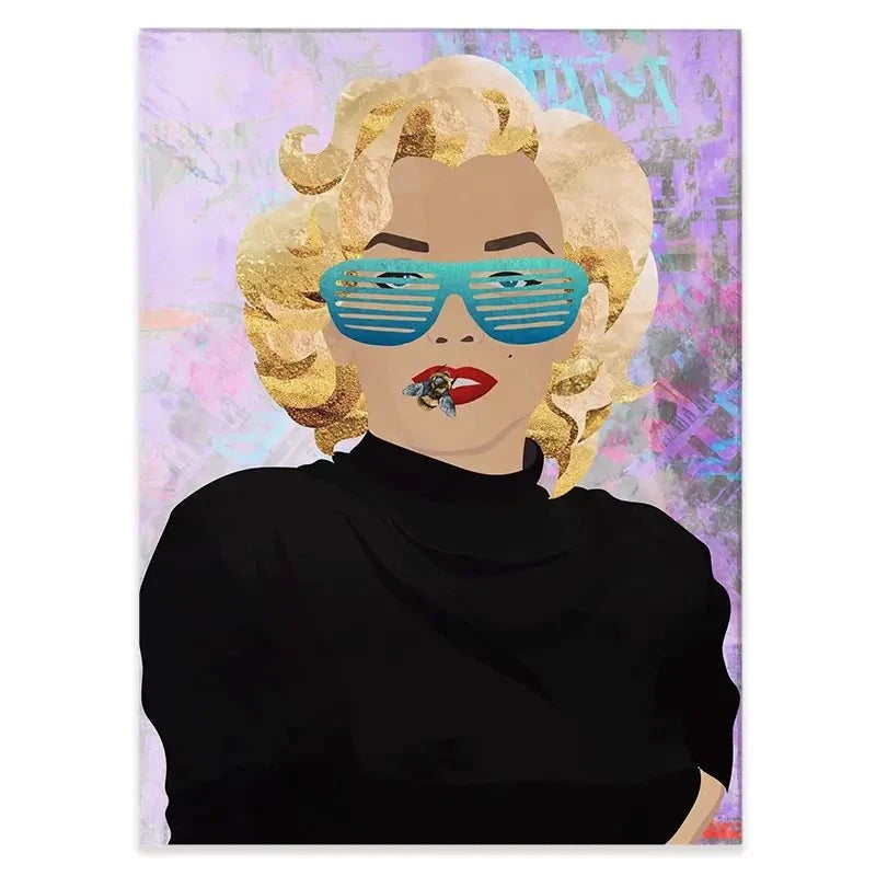 Marilyn Monroe Bee Canvas Print Marilyn Monroe Bee Canvas Print wall art product Sarah Manovski