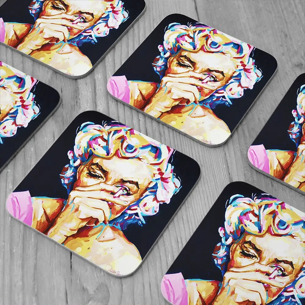 Marilyn Monroe It's All Make Believe Coaster Set Marilyn Monroe It's All Make Believe Coaster Set wall art product Juliet Stockton