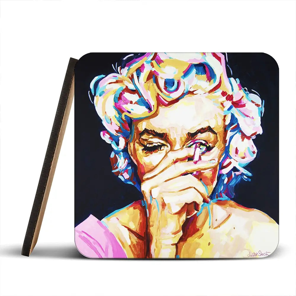 Marilyn Monroe It's All Make Believe Coaster Set Marilyn Monroe It's All Make Believe Coaster Set wall art product Juliet Stockton