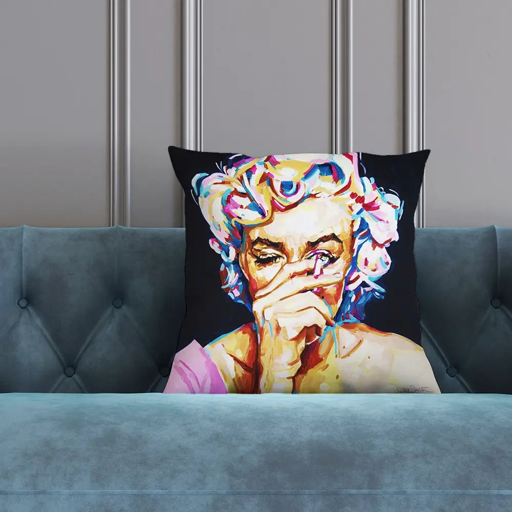 Marilyn Monroe It's All Make Believe Cushion Marilyn Monroe It's All Make Believe Cushion wall art product Juliet Stockton