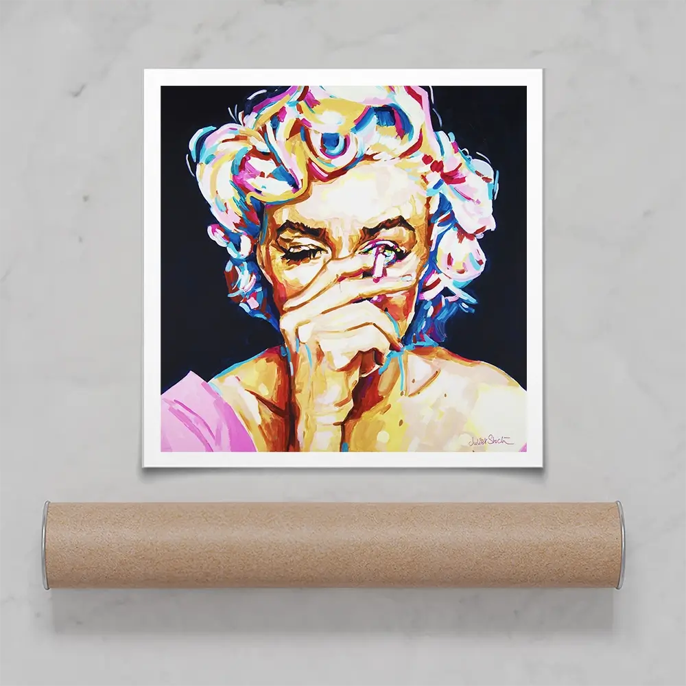 Marilyn Monroe It's All Make Believe Square Art Print Marilyn Monroe It's All Make Believe Square Art Print wall art product Juliet Stockton