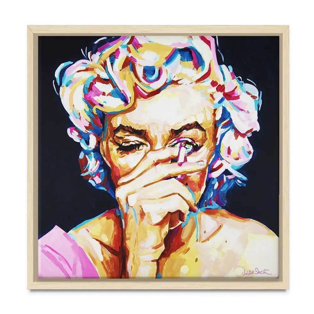 Marilyn Monroe It's All Make Believe Square Canvas Print Marilyn Monroe It's All Make Believe Square Canvas Print wall art product Juliet Stockton