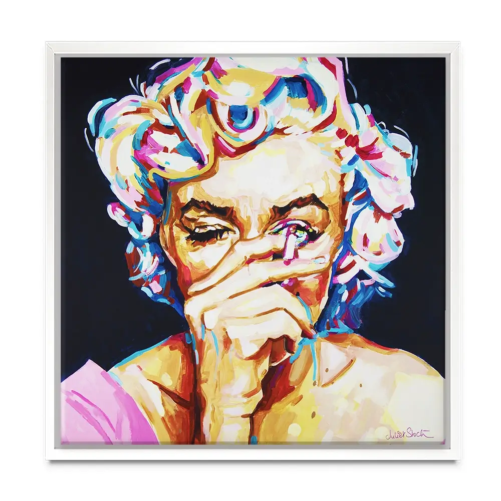 Marilyn Monroe It's All Make Believe Square Canvas Print Marilyn Monroe It's All Make Believe Square Canvas Print wall art product Juliet Stockton