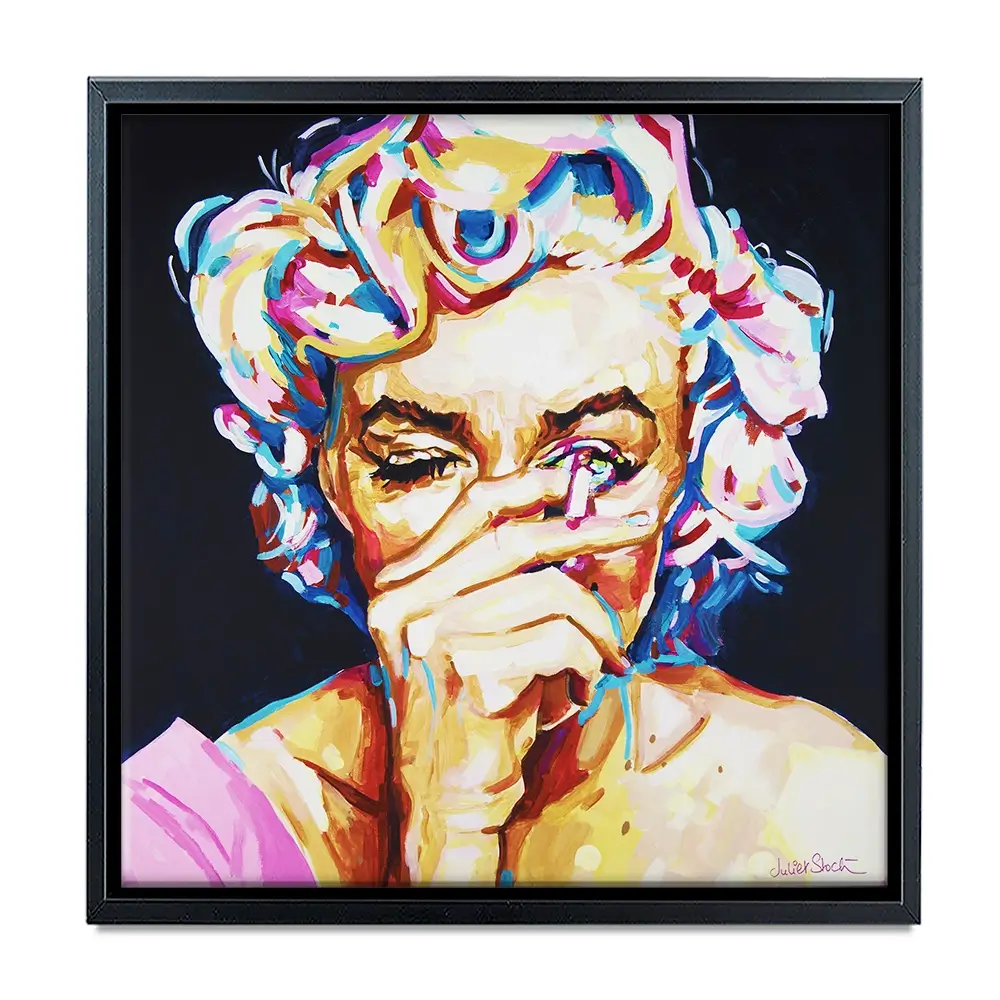 Marilyn Monroe It's All Make Believe Square Canvas Print Marilyn Monroe It's All Make Believe Square Canvas Print wall art product Juliet Stockton