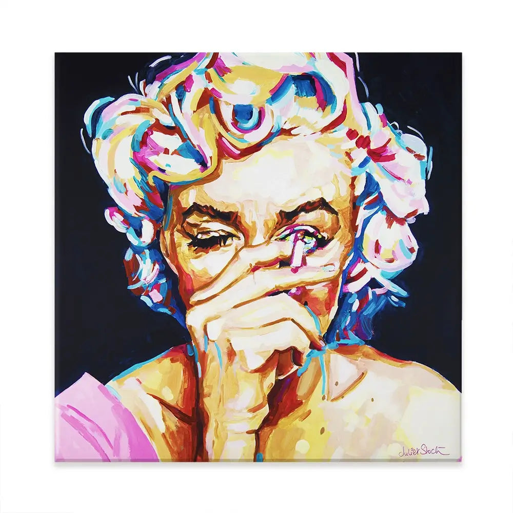Marilyn Monroe It's All Make Believe Square Canvas Print Marilyn Monroe It's All Make Believe Square Canvas Print wall art product Juliet Stockton