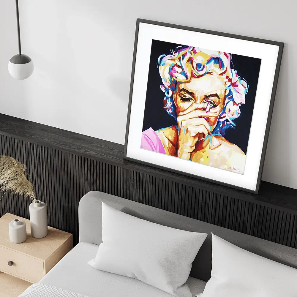 Marilyn Monroe It's All Make Believe Square Framed Art Print Marilyn Monroe It's All Make Believe Square Framed Art Print wall art product Juliet Stockton