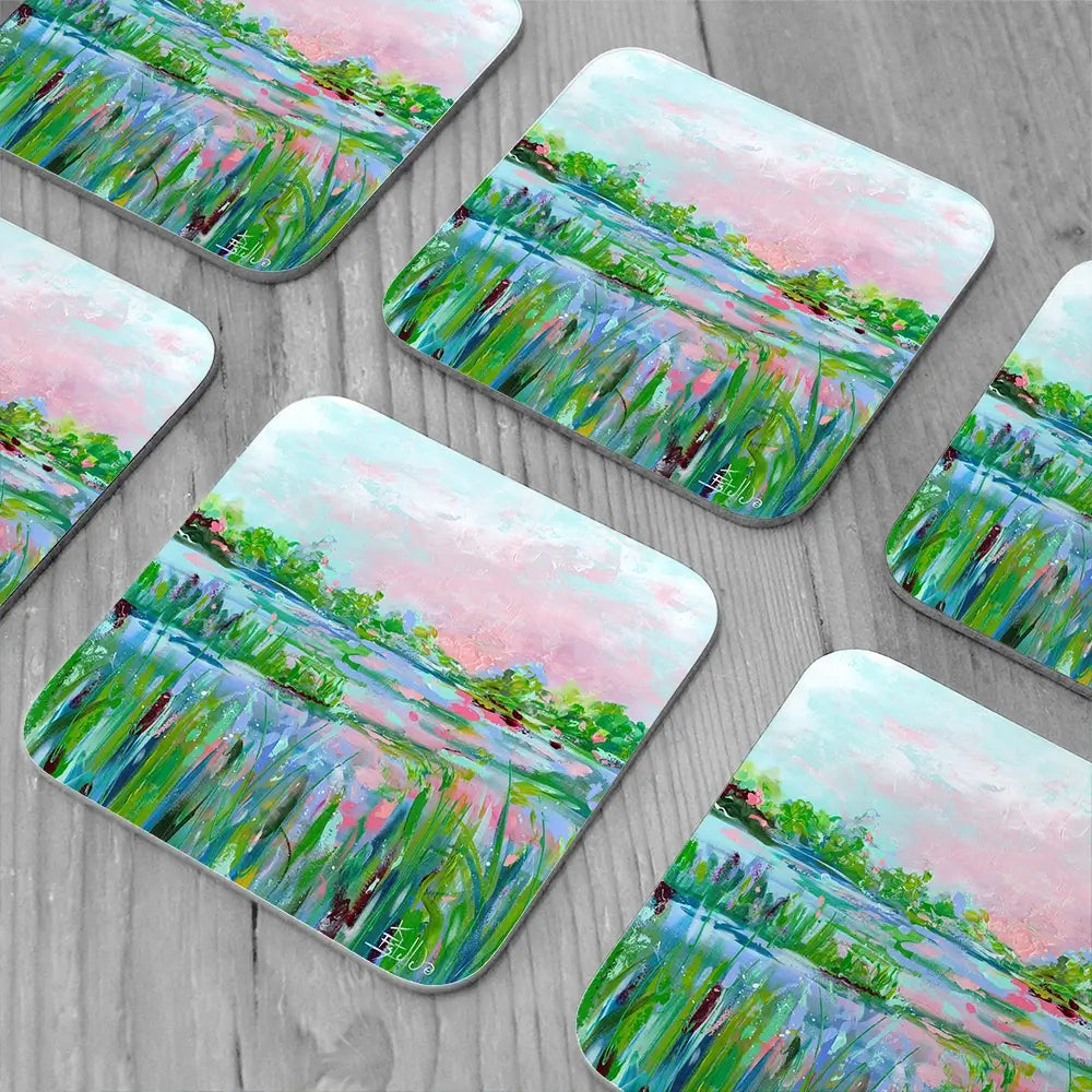 Marsh Mellow Coaster Set Marsh Mellow Coaster Set wall art product Estelle Grengs - Independent