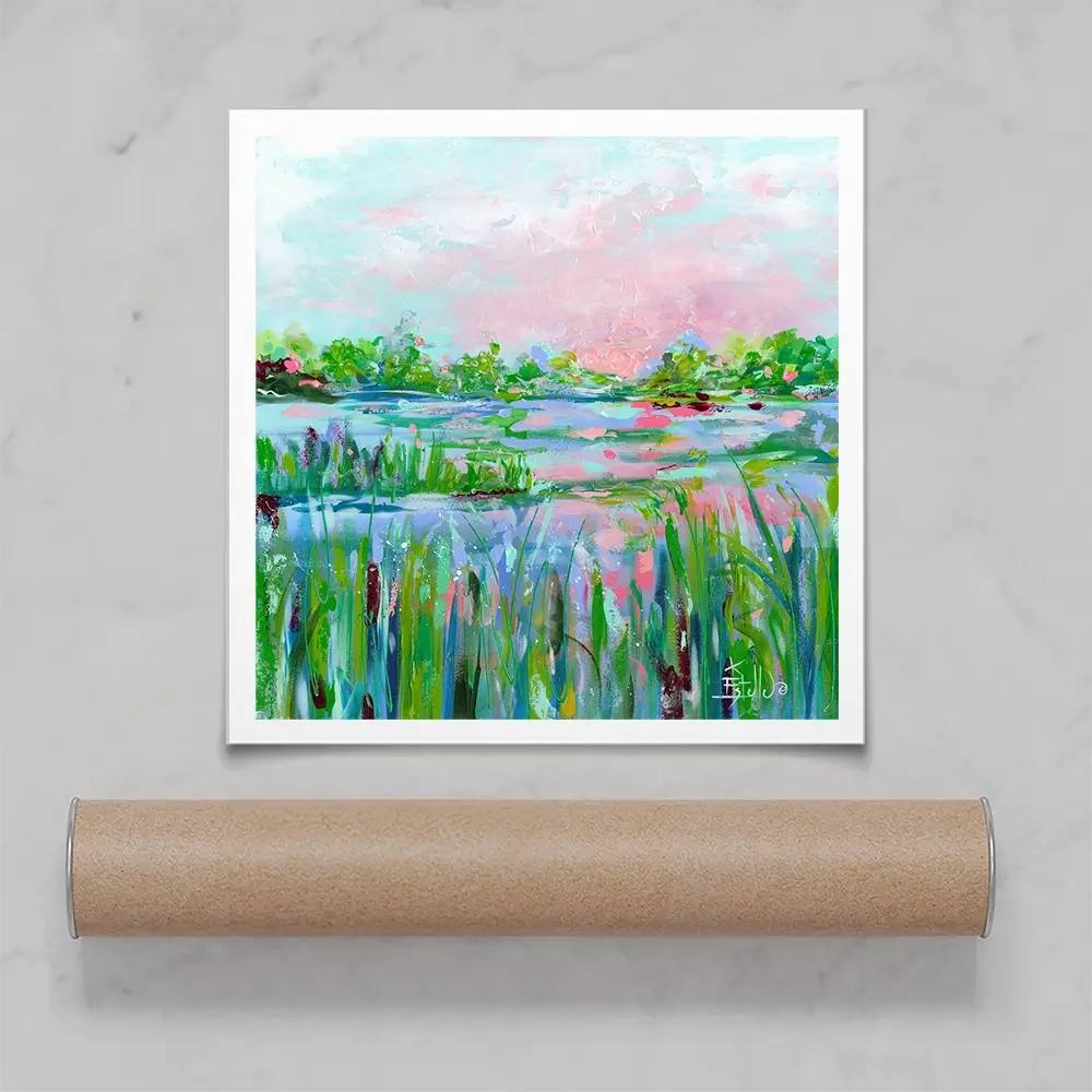 Marsh Mellow Square Art Print Marsh Mellow Square Art Print wall art product Estelle Grengs - Independent