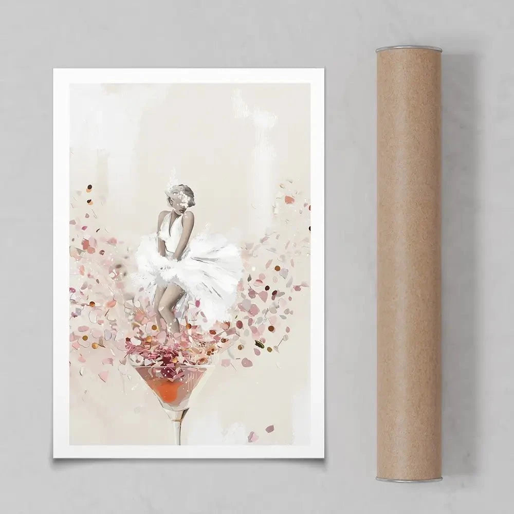 Martini Marilyn Art Print Martini Marilyn Art Print wall art product Isabella Karolewicz