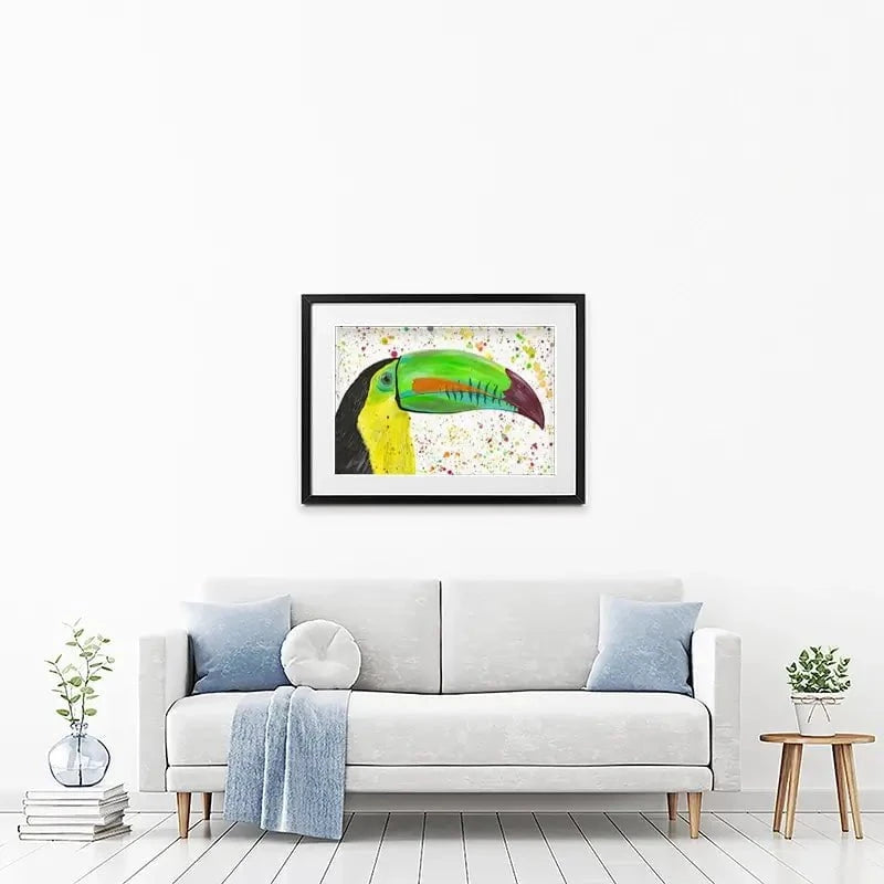 Maximus The Toucan Framed Art Print Maximus The Toucan Framed Art Print wall art product Emma LC Art