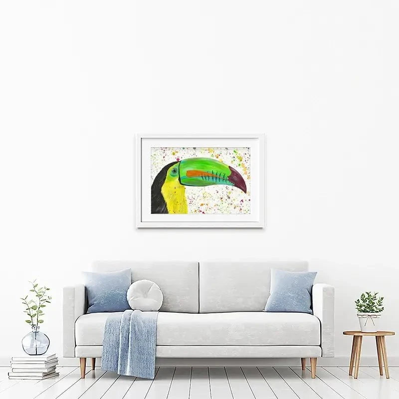 Maximus The Toucan Framed Art Print Maximus The Toucan Framed Art Print wall art product Emma LC Art