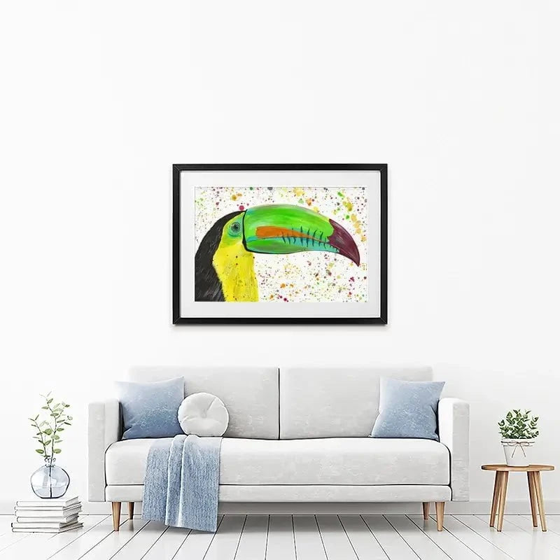 Maximus The Toucan Framed Art Print Maximus The Toucan Framed Art Print wall art product Emma LC Art