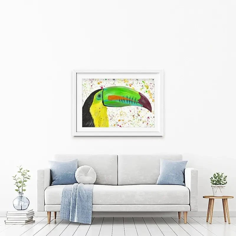 Maximus The Toucan Framed Art Print Maximus The Toucan Framed Art Print wall art product Emma LC Art