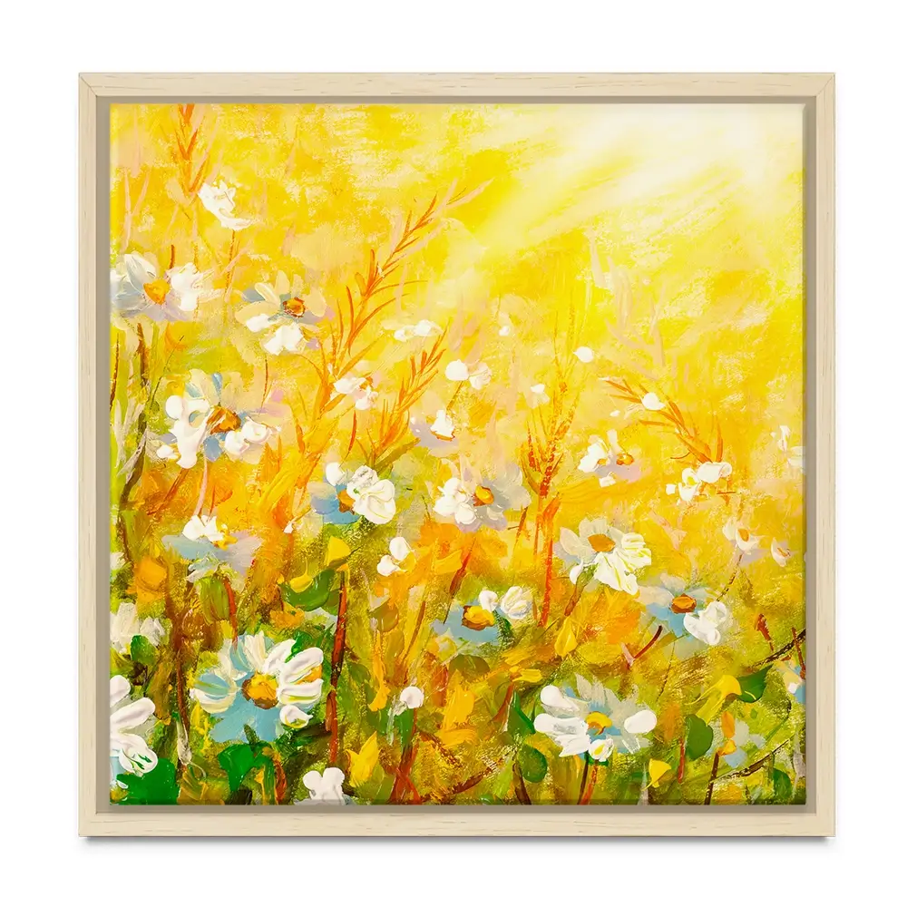 Meadow In Spring Square Canvas Print Meadow In Spring Square Canvas Print wall art product Art Print Shop