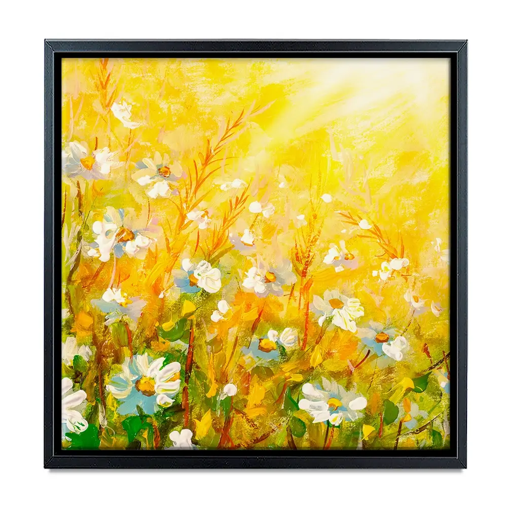 Meadow In Spring Square Canvas Print Meadow In Spring Square Canvas Print wall art product Art Print Shop