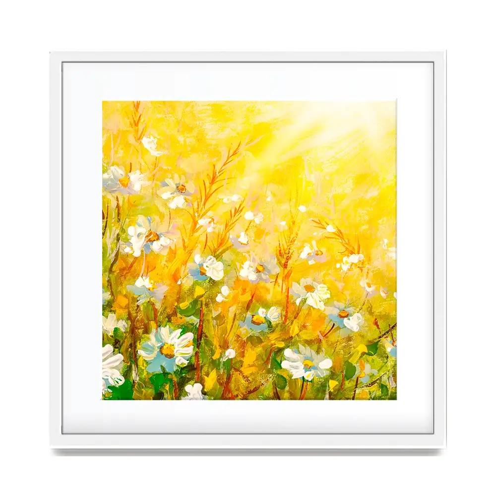 Meadow In Spring Square Framed Art Print Meadow In Spring Square Framed Art Print wall art product Art Print Shop