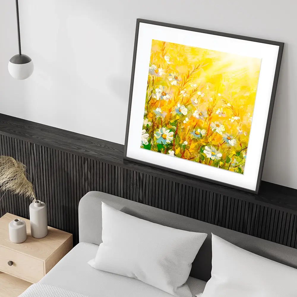 Meadow In Spring Square Framed Art Print Meadow In Spring Square Framed Art Print wall art product Art Print Shop