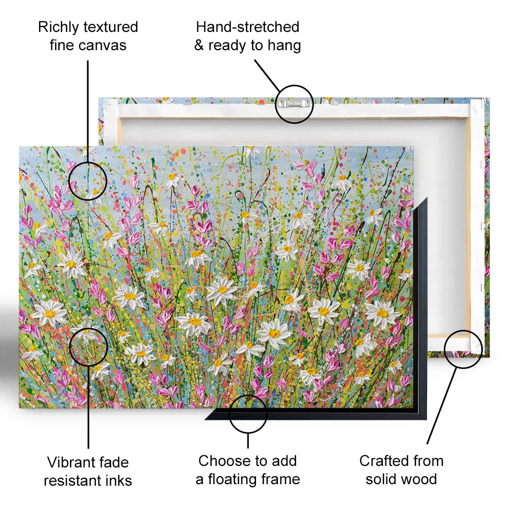 Meadow Of Daisies Canvas Print Meadow Of Daisies Canvas Print wall art product Olga Tkachyk