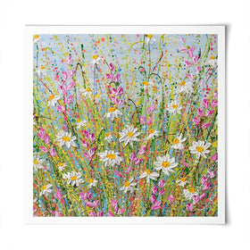 Meadow Of Daisies Square Art Print Meadow Of Daisies Square Art Print wall art product Olga Tkachyk