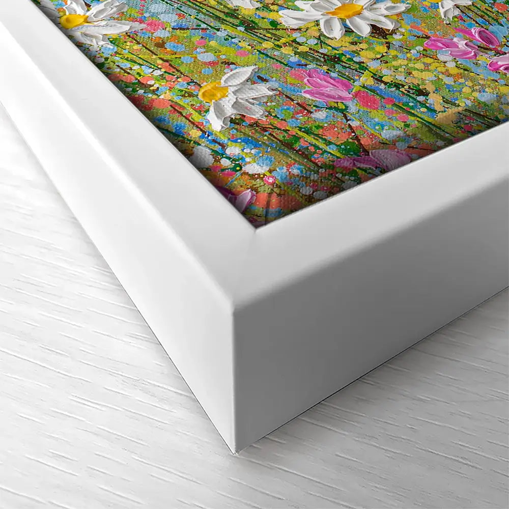 Meadow Of Daisies Square Canvas Print Meadow Of Daisies Square Canvas Print wall art product Olga Tkachyk