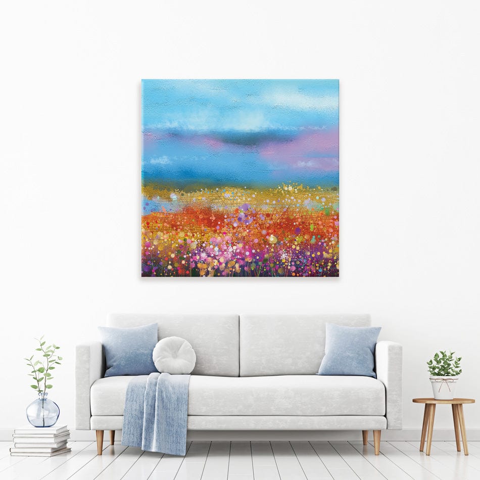 Meadow Of Flowers Square Canvas Print wall art product pluie_r / Shutterstock