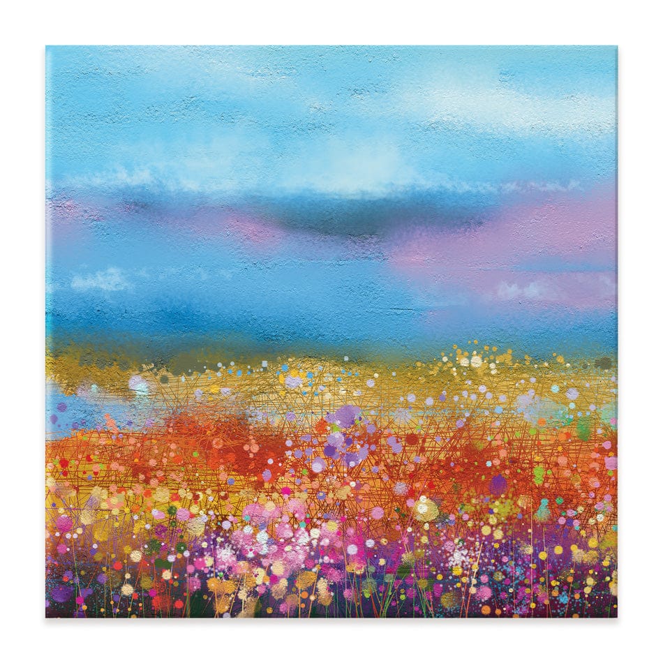 Meadow Of Flowers Square Canvas Print wall art product pluie_r / Shutterstock