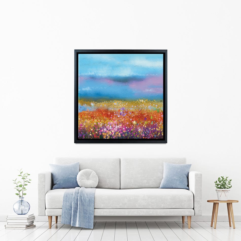 Meadow Of Flowers Square Canvas Print wall art product pluie_r / Shutterstock