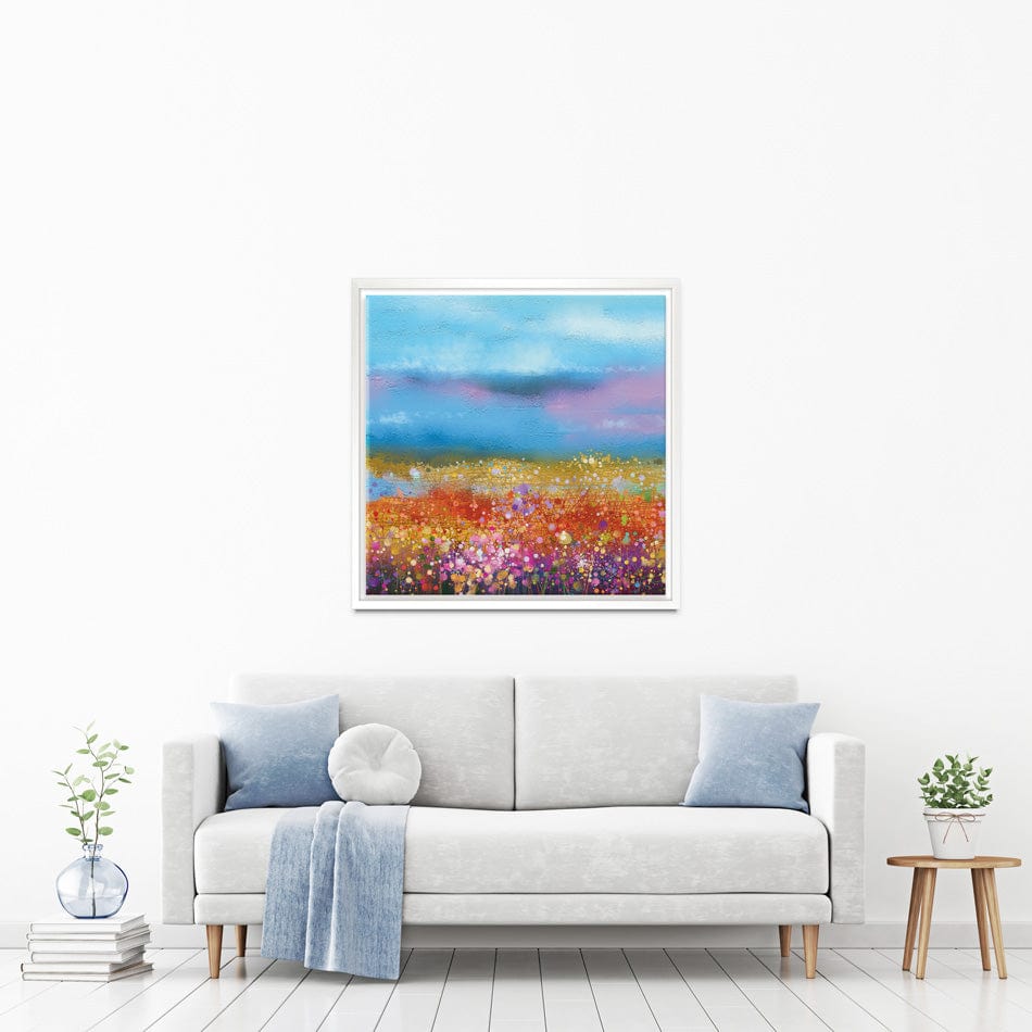 Meadow Of Flowers Square Canvas Print wall art product pluie_r / Shutterstock