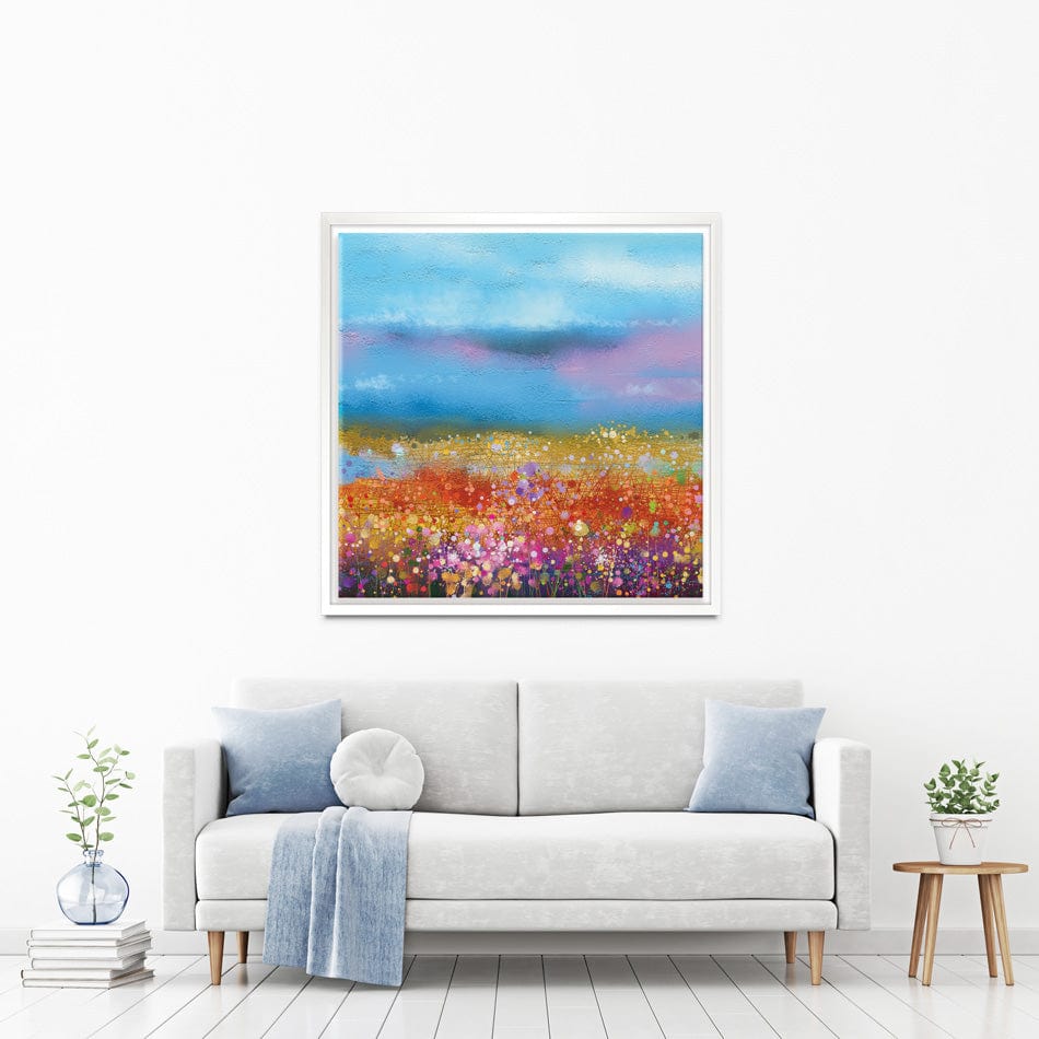 Meadow Of Flowers Square Canvas Print wall art product pluie_r / Shutterstock