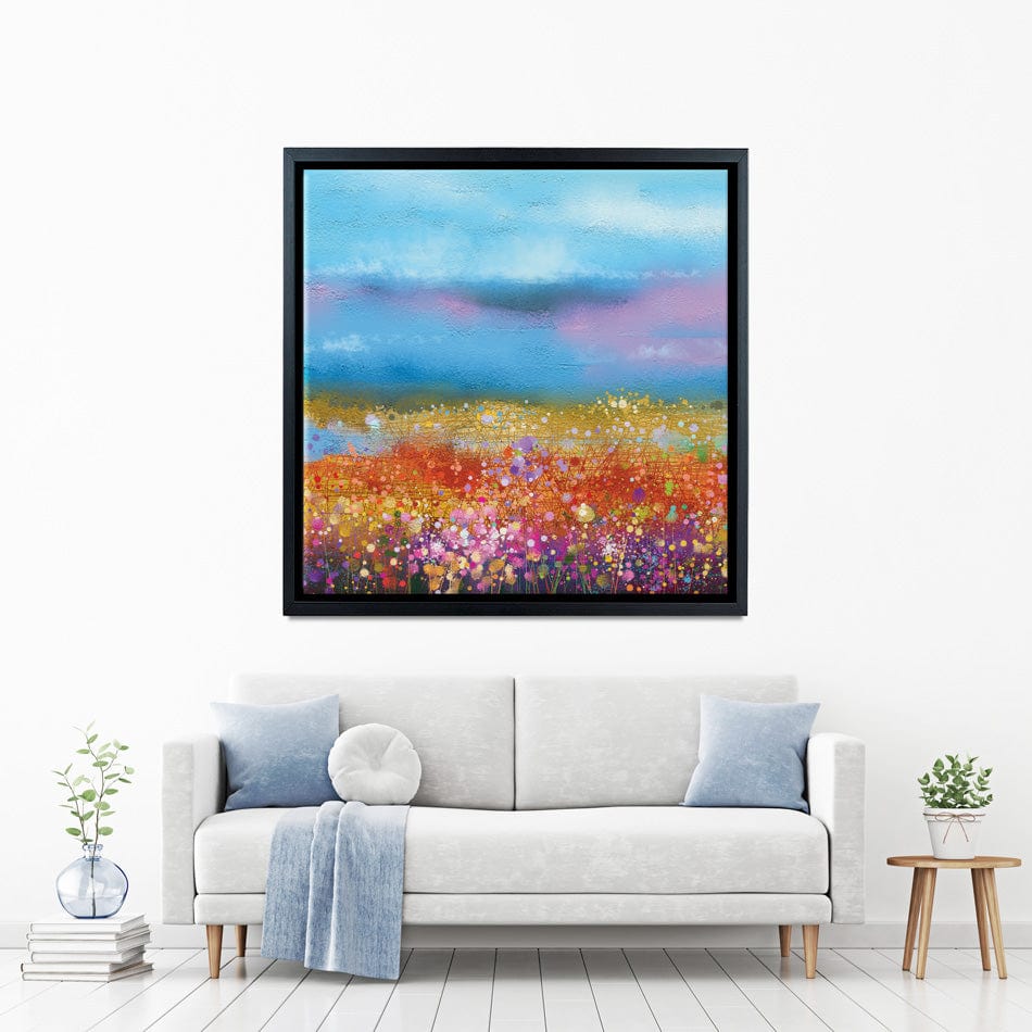 Meadow Of Flowers Square Canvas Print wall art product pluie_r / Shutterstock