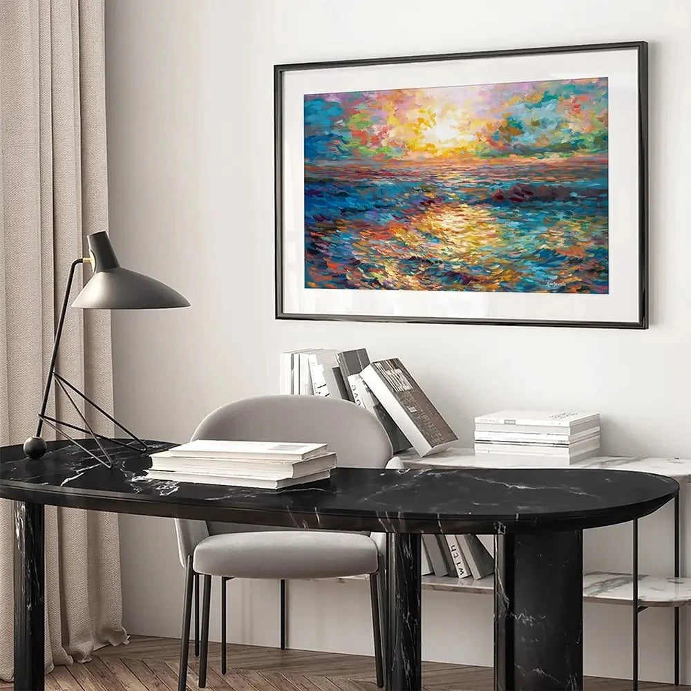 Mediterranean Sunset Framed Art Print Mediterranean Sunset Framed Art Print wall art product Leon Devenice